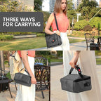 Portable Oven, 110V Portable Food Warmer Personal Portable Oven Mini Electric Heated Lunch Box for Reheating & Raw Food Cooking in Office, Travel, Potlucks and Home Kitchen (Gray)