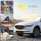 Car Windshield Sun Shade Compatible with 2017-2023 2024 2025 2026 Mazda CX-5 CX5 Accessories Sport, Touring, Grand Touring, 4 Door Crossover Foldable Sunshade Custom Windshield Sun Visor