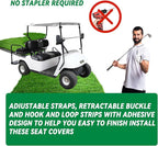 Universal EZGO TXT Golf Cart Seat Covers Dress UP Older Durable Breathable Material Golf Cart Front Seat Cover Fit Like a Glove, Easy to Install, Machine Washable