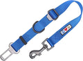 Pawtitas Dog Seat Belt | Pet Safety Seat Belt with Adjustable Strap for Small to Large Dogs | Exceeds Dog Safety Standards | Keep Your Dog Secure in The Car - Blue Car Seat Belt for Dogs