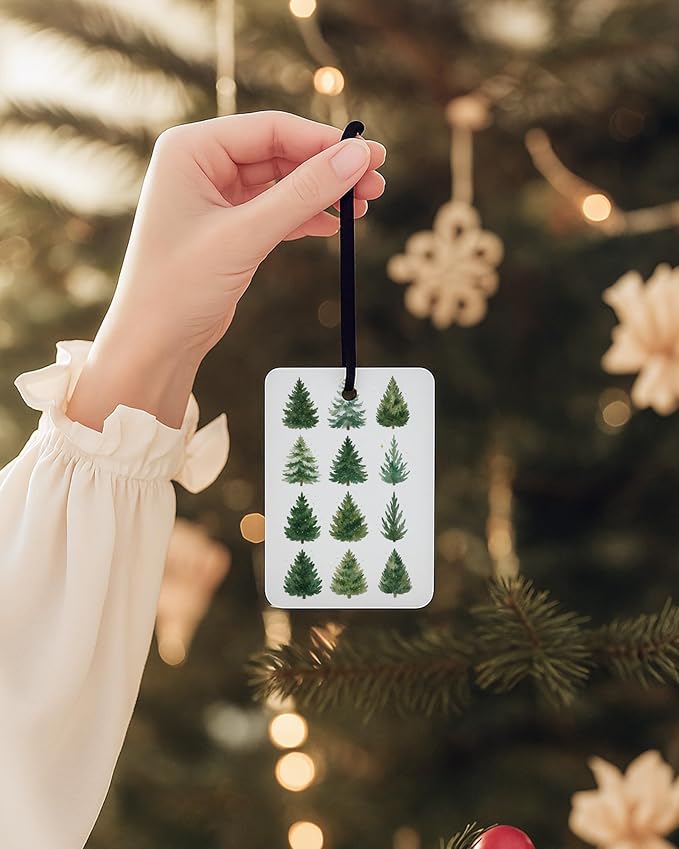 Green and Red Christmas Berry Air Freshener 4 Pcs, Green Xmas Tree Fa La La Alcohol Lover Hanging Air Freshener for Kitchen Bar Cars, Christmas Car Accessories Mirror Decor for Women Men