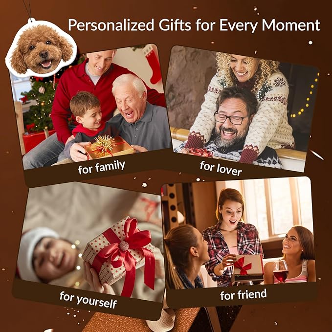 HINFKA Custom Air Fresheners with Picture, Personalized Double Sided Photo Air Freshener, Custom Hanging Air Freshener to Keep Your Memories Close (Irregular)