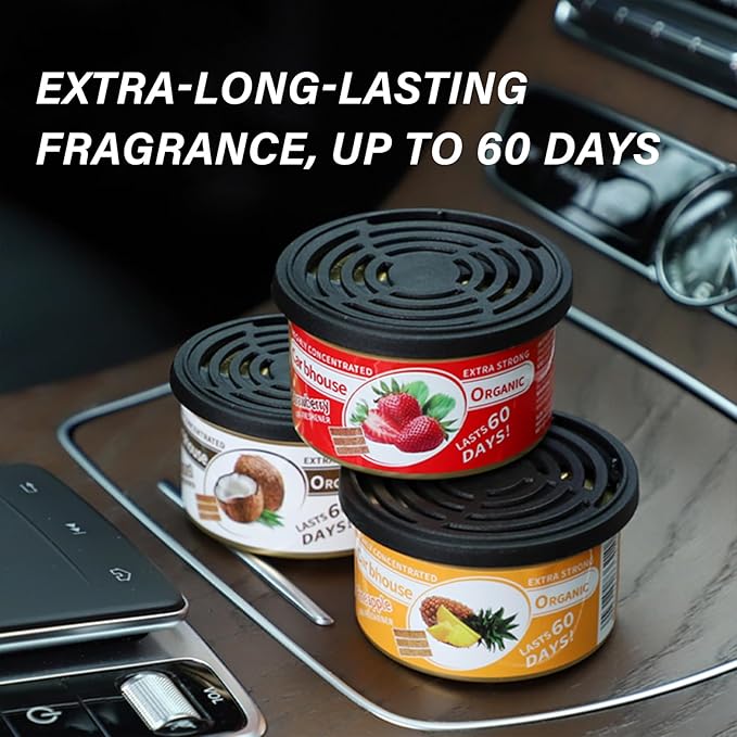 7F Car Air Freshener, Set of 6 Cans for Home and Car, Deodorizer Diffuser Air Freshener, Lavender