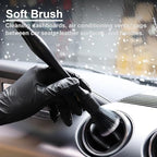 4 PCS Car Detailing Brush Set for Cleaning Interior or Exterior, Boars Bristle Detailing Brushes, Dusting Cleaning Supplies, Tool for Emblem, Air Vents, Wheels, Leather Upholstery Seat