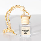 COOLGIRLCANDLES Coconut Cream Pie Car Hanging Fragrance Oil Air Freshener for Essential Oils, Long Lasting Automobile Diffuser Bottle