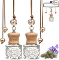 Hanging Car Air Freshener, 2 Pack Long Lasting Car Fresheners, Natural Fragrance Cars Essential Oil Diffuser for Home Office - Warm & Soft Mahogany
