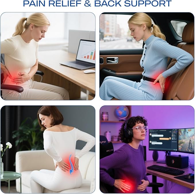 Skechers Women’s Lumbar Pillow,Memory Foam Lumbar Support Pillow for Office,Chair Lower Back Pain Relief Lumbar Pillow,Ergonomic Design Back Support Pillow for Office Chair,Car,Home,Travel,Purple