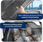 GENANY Naughty Cat Windshield Sun Shade for Car SUV Truck (55x30 inches), Sun Shade Windshield, Shades for Front Windows, Protector Blocks UV, Spring Car Decor