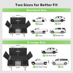 Zanch 2025 Upgraded Dog Car Seat Cover, 450 lbs Heavy Duty Hard Bottom, Waterproof & Anti-Scratch Back Seat Protector, Nonslip Pet Hammock Extender for Mid SUVs, Trucks, Standard-Black