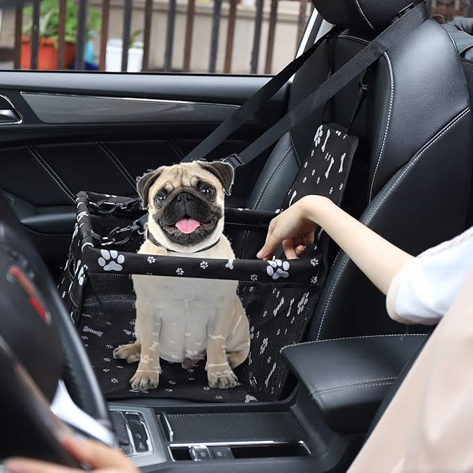 Myuilor Pet Dog Car Booster Seat Carrier,Portable Foldable Carrier with Seat Belt for Dog Cat up to 30lbs …