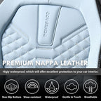 Coverado Seat Covers, Leather Seat Covers for Front Seats, Black and Blue Car Seat Covers, Waterproof Car Seat Protectors, Auto Seat Cushion, Front Driver Seat Cover Universal Fit Most Cars SUV