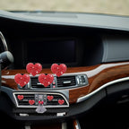 5 Pcs Bling Red Hearts Air Vent Clips, Heart Shape Crystal Car Air Vent Clip Charm Car Air Fresheners for Women Rhinestone Diffuser Vent Clip Cute Decor Bling Cars Accessories,Interior Accessories