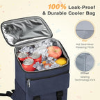 Cooler Backpack Soft Insulated Leak Proof 50 Cans Insulated Backpack Cooler Portable Picnic Camping Beach Hiking BBQ Lunch Backpack for Men and Women - Blue