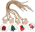 Mobestech 4pcs Car Diffuser Bottles Christmas Themed Ornaments for Car Holiday Decor Compact and Lightweight Design for Easy Hanging
