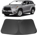 Windshield Sun Shade Custom Fit for 2014 2015 2016 2017 2018 2019 Toyota Highlander Accessories Foldable Sunshade Sun Blocker Protect Car from Sun Rays & Heat Damage Keep Car Cooler