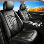 Fit for Venue Seat Covers Compatible with Hyundai Venue 2020-2026 - Waterproof Breathable Leather Automotive Seat Cushions Protector,Airbag Compatible,Full Set 5 Seats(Black)