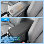 2023 2024 2025 2026 Prius Center Console Cover for Toyota Prius (LE/XLE/Limited/Nightshade Edition), Waterproof&Comfy Leather Armrest Cover 2026 2025 Prius Accessories (Leather)