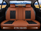 FLORICH Rear Seat Covers Leather Car Seat Covers Waterproof Back Seat Cover Automotive Seat Covers Universal Seat Cushion Protector for Most Cars Trucks SUV-Brown&Black