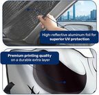 GENANY Nightmare Skellington Sun Shade for Car SUV Truck (55x30 Inches),Sun Shade Windshield, Shades for Front Windows, Horror Sunshade for Car Windshield, Protector Blocks UV