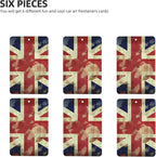 6 Pcs Car Air Fresheners Hanging Scented Cards for Car Fresheners Vintage Union Jack British Flag Car Aromatherapy Tablets Funny Hanging Air Freshener for Car Rearview Mirror Pendant