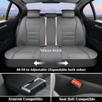 Coverado Seat Covers Full Set, Seat Covers for Cars, Gray Car Seat Cover, Waterproof Car Seat Protector, Nappa Car Seat Cushion, 5 Pieces Car Seat Covers Front Seats and Back Fit for Most Cars