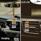 Ikeda Car Air Freshener, Hanging Essential Oil Diffuser For Automotive, 45+ days Long Lasting Fragrance, Includes: Dark Night and Coconut and New Car (10ml Pack of 3)