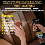 Leather Cleaner and Conditioner Leather Care Detailing Kit to Clean, Soften, Protect & Restore Leathercraft - UV Protection Prevent Cracking or Fading of Furniture, Car Interiors, Shoes, Bags