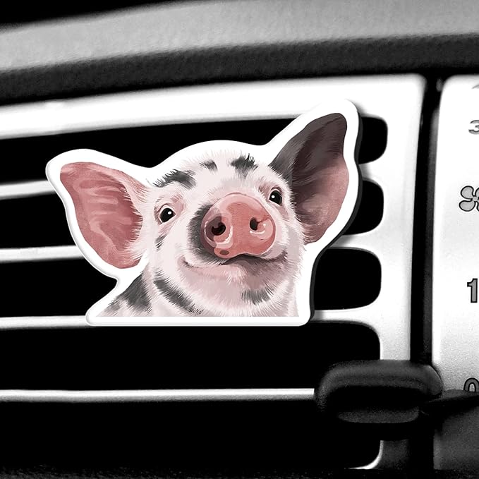 WIRESTER Fresh Scented Car Air Freshener Vent Clip, Decorative Accessories, Interior Decoration for Cars - Cute Animals, Nursery Animals, Chickens, Birds