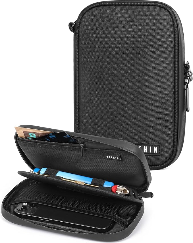 OZCHIN Smell Proof Bag Pocket Bag Activated Carbon Fiber 8'' x 5'' Portable Carry Pouch for Travel