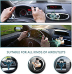 2pcs Car Air Fresheners Cute Cartoon Dog Pilot Automotive Air Outlet Propeller Car Diffuser Creative Car Perfume Decoration for Car Vent Clips Comes with 4 Fragrant Tablets (Husky + Shiba Inu)