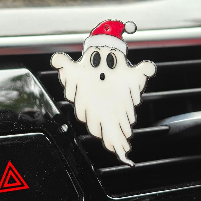 Halloween Ghost Car Diffuser Vent Clip - Cute Interior Decor for Women (3 Pcs)