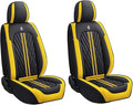 Premium Nappa Leatherette Car Seat Cover Set Custom Fit for Honda CR-V CRV 2000-2023 2024 2025 2026 Water-Proof Breathable Faux Leather Seat Cushion Protectors (Front 2 Seats,Black Yellow)