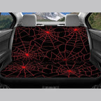 KEIAHUAN Red Spider Web Halloween Car Seat Covers Front and Rear Bench Seat Cushion Cover Universal Fits for Car, SUV, Sedan, Truck