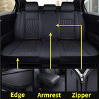 Aierxuan Car Seat Covers Full Set Universal Fit for Honda Civic Accord CRV, Toyota Camry Prius Rav4 Corolla, Kia, Lexus, Nissan, Mazda, Jeep Cherokee and Most Cars, with Waterproof Leather (Black)