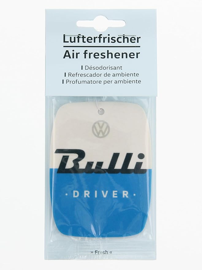 BRISA VW Collection Volkswagen Air Freshener, Room Freshener, Deodorizer for Cars T1 Bus Campervan Motif (Set of 2) (Fresh/Blue)