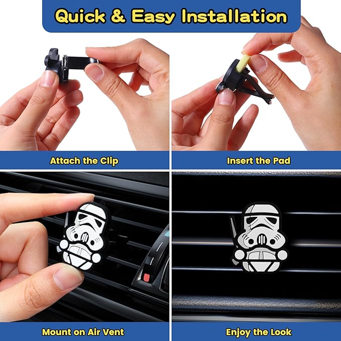 Air Vent Decoration - Cute Super Hero Decorative Vent Clip for Cars, Bedroom or Office [Stormtrooper]