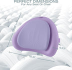 Skechers Lumbar Pillow Premium Memory Foam, Double-Layer-Office Chair Cushion for Tailbone Pain Relief,Butt Pillow for Office Chair,Car seat Cushion,Long Sitting Office Workers,and Car Drivers,Purple
