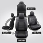 Front Seat Covers Fit for Toyota Corolla 2000-2025,2026, Car Seat Covers Front Seats, Breathable Faux Leather Automotive Seat Covers Front Pair Anti-Slip Seat Cover(Black, Front)
