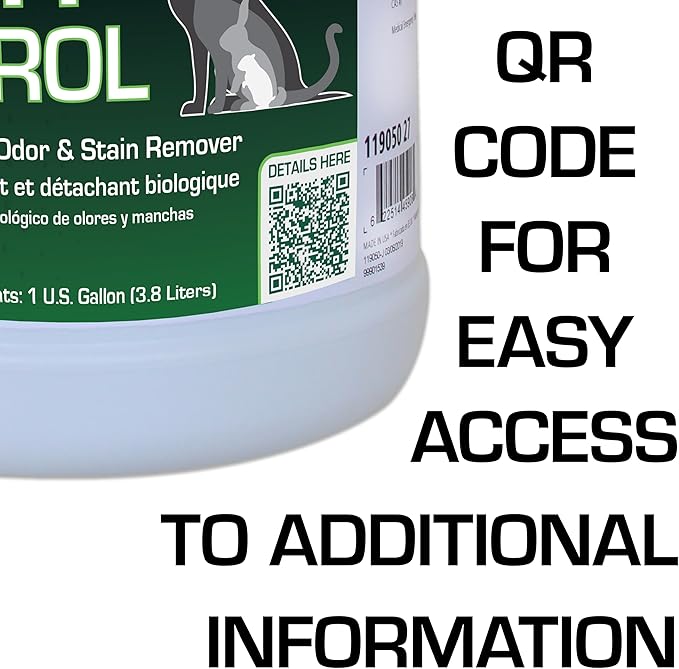 Rochester Midland PRS Stain & Odor Eliminator- 1 Gallon, Enzyme Urine Odor Eliminator, Carpet Cleaner Spray, Fresh Lavender Fragrance for Strong Odor, Dog Pee and Cat Urine Enzyme Cleaner Destroyer