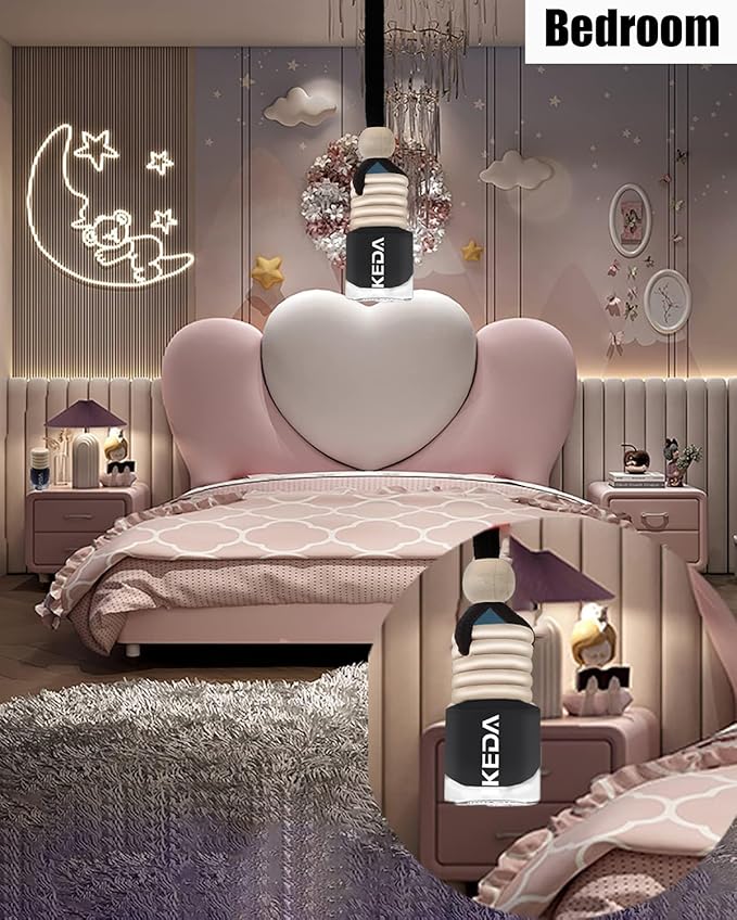 Car Air Freshener 4ml Car Scents | 6pcs 45-Days Keep Fragrance | Automotive Hanging Diffuser Bottles | Remove Auto Odor Long-Lasting Fresh Air for Home Deodorize (Dusk, 6pcs)