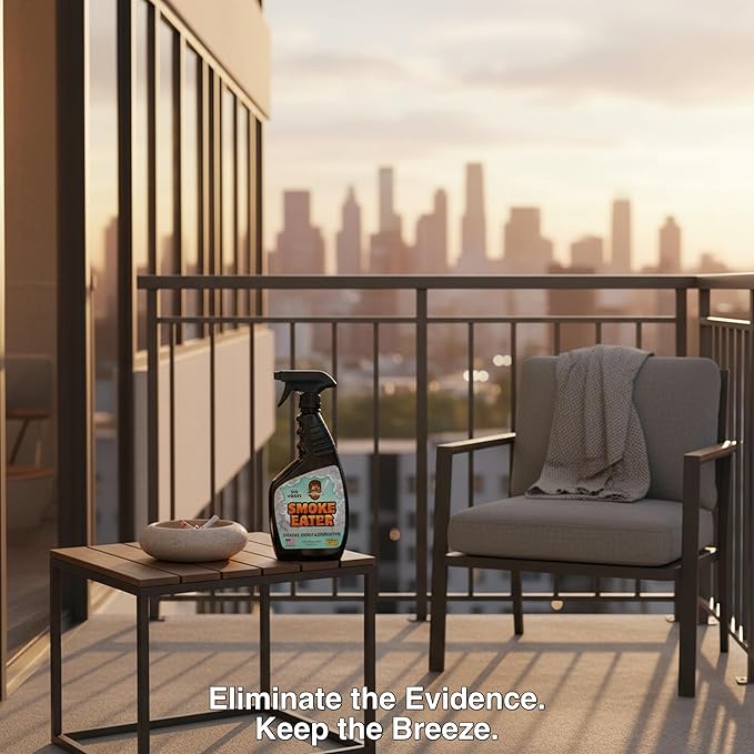 Smoke Eater Odor Eliminator Spray, Sea Breeze, 22 oz — Breaks Down Smoke Odor at the Molecular Level — Works on Fabric, Cars, Furniture — Made in USA