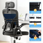 Large Lumbar Support Pillow for Office Chair, Car Seats and Home Desks, Ergonomic Back Support with Double Adjustable Straps, Machine Washable Cover, Gray