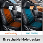 coverdream RAV4 PHEV Leather Seat Covers Full Set for 2019-2025 Toyota RAV4 Hybrid XSE,Hybrid SE,Prime SE/XSE,Fully Covered,Luxury Waterproof Car Seat Protector (Black & Diamond)