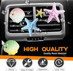 5PCS Seashell and Starfish Car Air Vent Clips, Colorful Ocean Series Car Air Freshener Diffuser, Beach Theme Car Interior Decoration Accessories (No Aromatherapy Tablets)