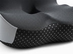 Memory Foam Seat Cushion, L-Shaped Ergonomic Office Chair Cushion for All-Day Sitting Comfort, Relieving Back & Tailbone Pain, Supportive Seat Cushions for Office Desk Gaming (Black Gray)