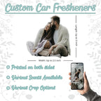 Custom Air Fresheners with Picture - Personalized Air Freshener for Car with Funny Face - Customized Photo Hanging Car Air Freshener - Personalized Cute Deco Gifts for Car Home