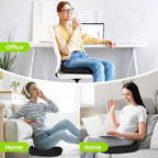AUVON Multi-Layer Gel Seat Cushion for Ideal Support & Softness, Cooling Memory Foam Office Chair Cushion for Hemorrhoid, Sciatica & Tailbone Pain Relief, Anti-Slip Back Seat Pillow