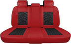 Premium Nappa Leatherette Car Seat Cover Set Custom Fit for Honda CR-V CRV 2000-2023 2024 2025 2026 Water-Proof Breathable Faux Leather Seat Cushion Protectors (Full Set 5 Seats,Black Red)