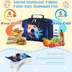 CAMTOP Lunch Box Kids Boys Insulated Lunch Cooler Bag Reusable Lunch Tote Kit for School Travel