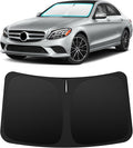 INSAUTO Custom Fit Windshield Sun Shade Accessories for Mercedes-Benz C-Class 2015-2021, Foldable Front Window Sunshade, UV & Heat Reflector, Keeps Interior Cool, Includes Storage Bag